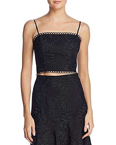 Lucy Paris Maria Embroidered Cropped Top